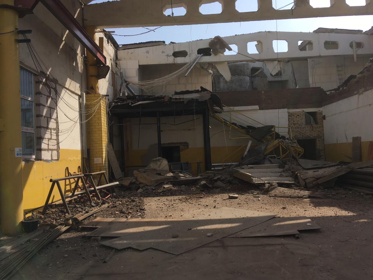 На строительной площадке города Альметьевска произошло обрушение плит перекрытия